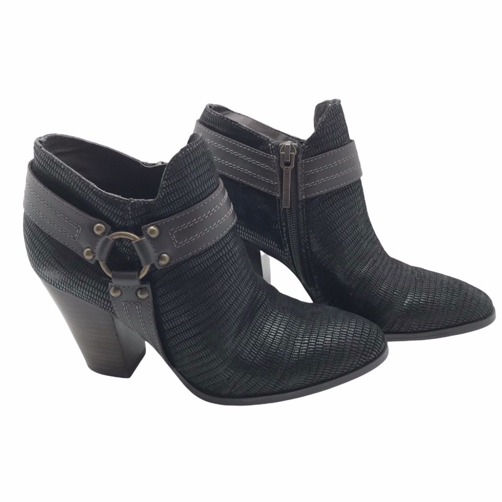 Donald J Pliner Steph Leather Snake Embossed Leather Booties